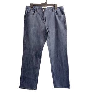 Talbots Petite Sz 10 Straight Leg Stretch Jeans Dark Wash Dressy Business Casual